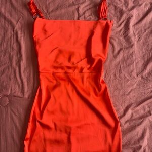 Oh Polly Vibrant Orange Mini Dress